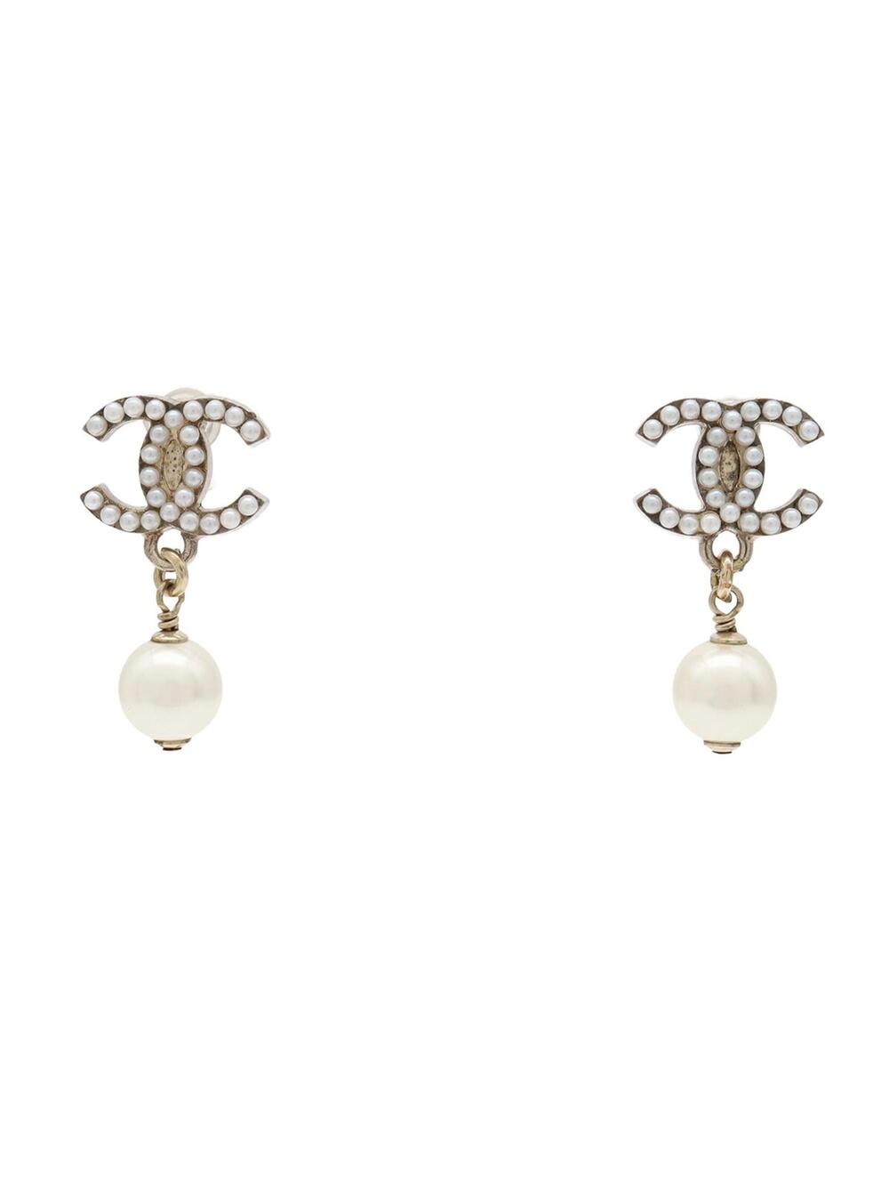Chanel Cc Logo Earrings Metal #357826C64B